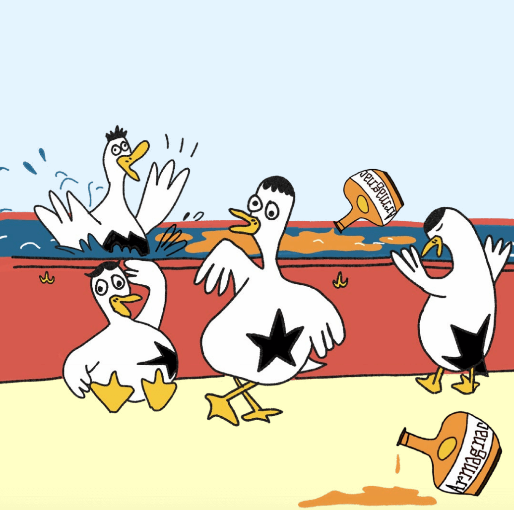 Illustration des canards #RasLeCol par Céline Chip